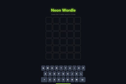 Neon Wordle – free word-games online game on Gamoxia